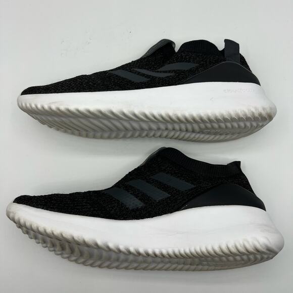 Adidas Neo Ultimafusion Cloudfoam Black Carbon Knit Pull On Sneakers | Women's 8 - Picture 5 of 10